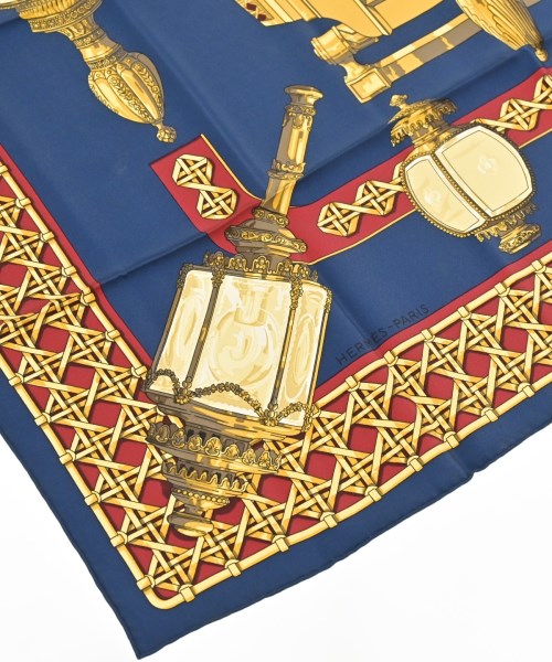 HERMES（エルメス）バンダナ・スカーフ 青 サイズ:90 レディース/2200620824057