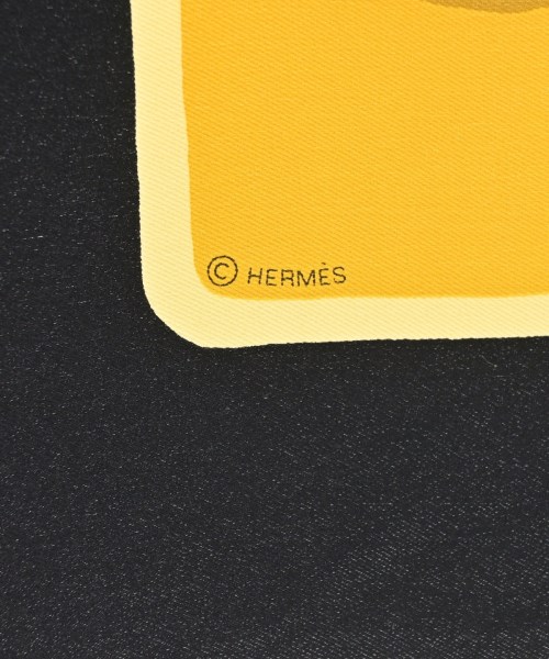 HERMES（エルメス）バンダナ・スカーフ 黄 サイズ:70 レディース/2200598399120