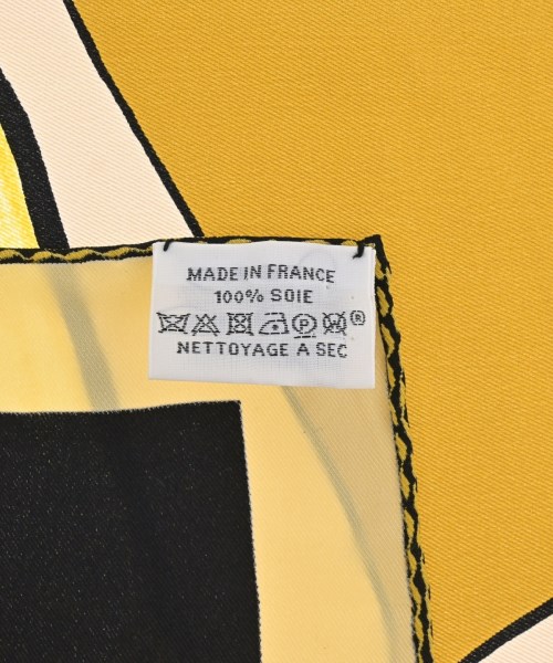 HERMES（エルメス）バンダナ・スカーフ 黄 サイズ:70 レディース/2200598399120