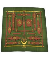 HERMES（エルメス）バンダナ・スカーフ 緑 サイズ:90 レディース/2200601733026