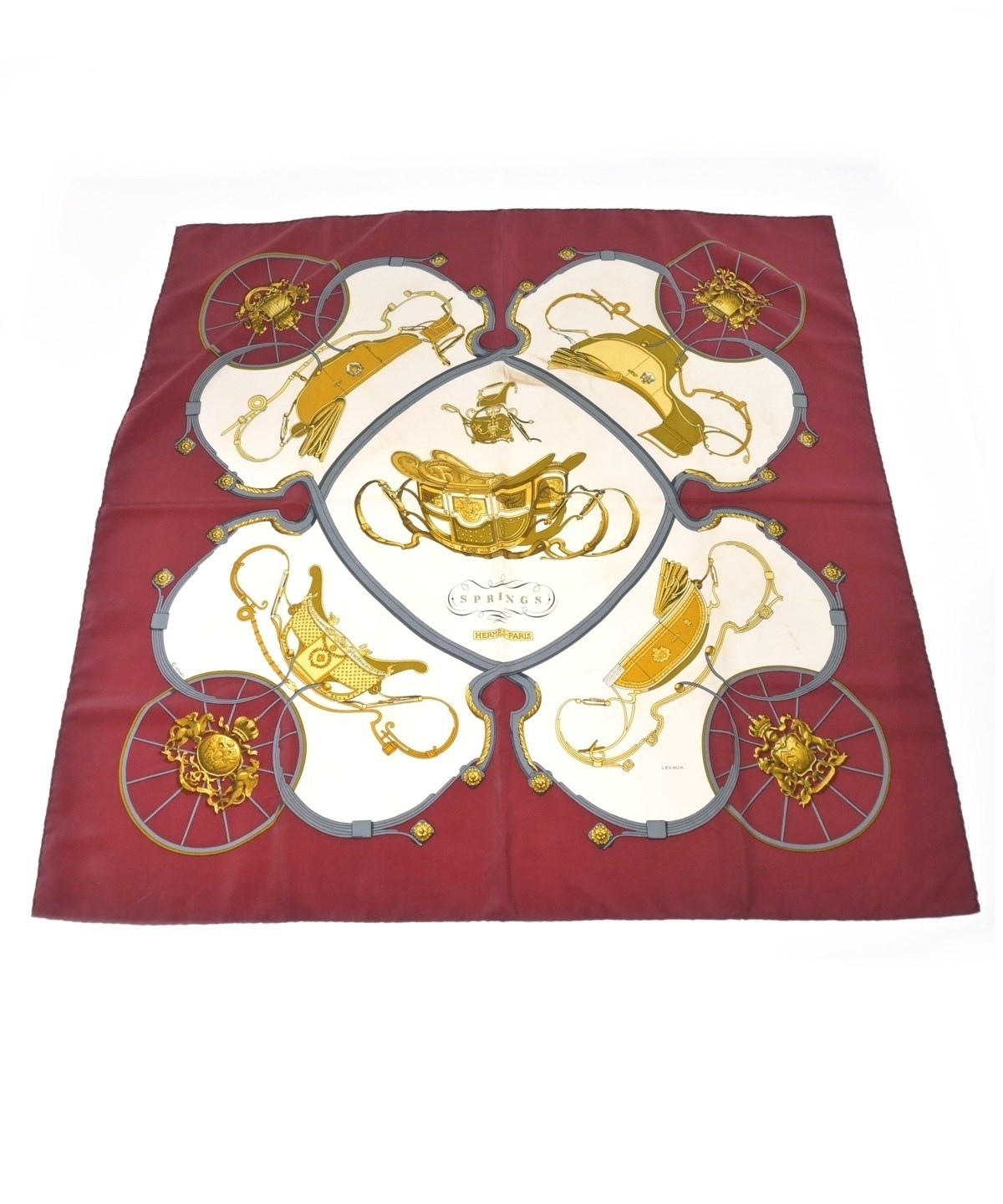 HERMES（エルメス）バンダナ・スカーフ 赤 サイズ:90 レディース