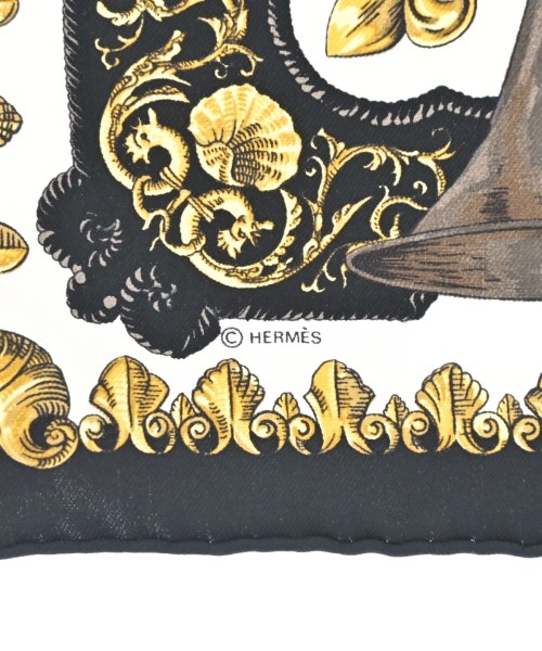 HERMES（エルメス）バンダナ・スカーフ 黒 サイズ:45 レディース/2200604780034