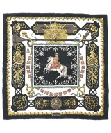 HERMES（エルメス）バンダナ・スカーフ 黒 サイズ:45 レディース/2200604780034