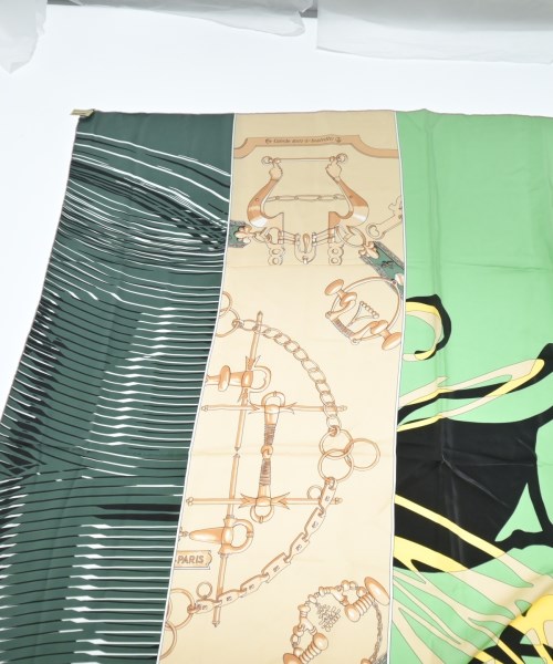 HERMES（エルメス）バンダナ・スカーフ 緑 サイズ:140 レディース/2200605513068