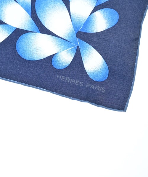 HERMES（エルメス）バンダナ・スカーフ 紺 サイズ:140 レディース/2200605513075