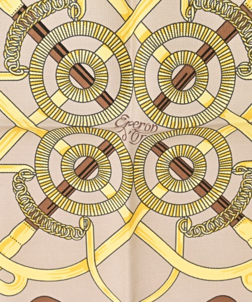 HERMES（エルメス）バンダナ・スカーフ ベージュ サイズ:45 レディース/2200673831057