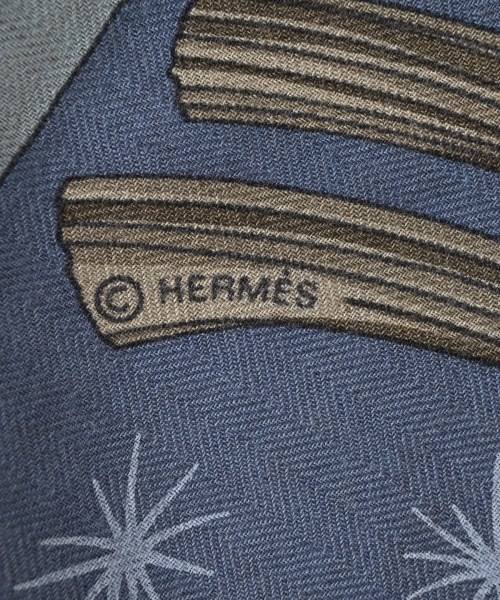 HERMES（エルメス）バンダナ・スカーフ 紺 サイズ:140 レディース/2200668074339