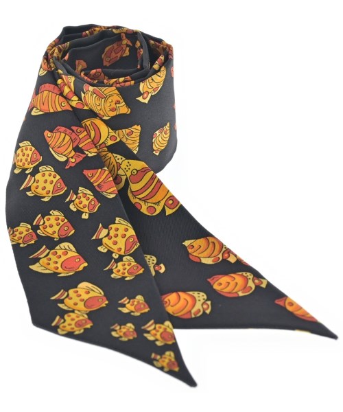 HERMES（エルメス）バンダナ・スカーフ 黒 サイズ:- レディース/2200668074797