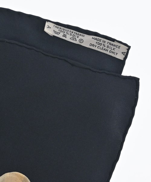HERMES（エルメス）バンダナ・スカーフ 黒 サイズ:90 レディース/2200677499017