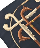 HERMES（エルメス）バンダナ・スカーフ 黒 サイズ:90 レディース/2200677499017