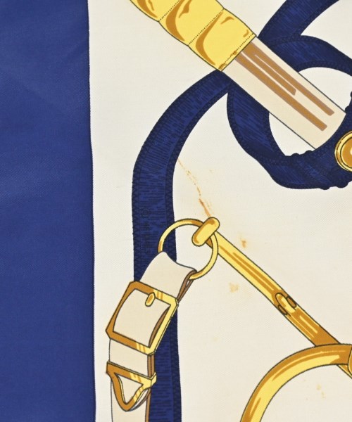 HERMES（エルメス）バンダナ・スカーフ 紺 サイズ:90 レディース/2200677499024