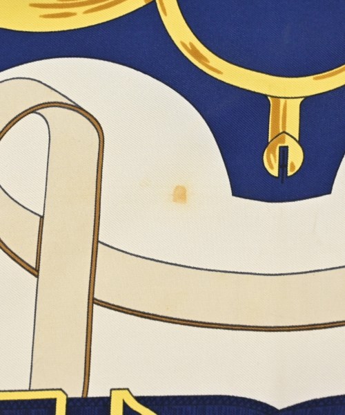 HERMES（エルメス）バンダナ・スカーフ 紺 サイズ:90 レディース/2200677499024
