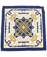 HERMES（エルメス）バンダナ・スカーフ 紺 サイズ:90 レディース/2200677499024