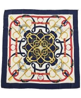 HERMES（エルメス）バンダナ・スカーフ 紺 サイズ:90 レディース/2200677499031