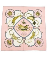 HERMES（エルメス）バンダナ・スカーフ ピンク サイズ:90 レディース/2200677499048