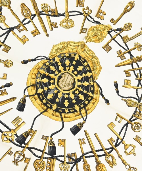 HERMES（エルメス）バンダナ・スカーフ 白 サイズ:90 レディース/2200677499062