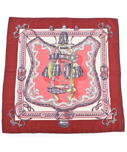 HERMES(エルメス)バンダナ・スカーフ 赤 サイズ:90/2200677499086