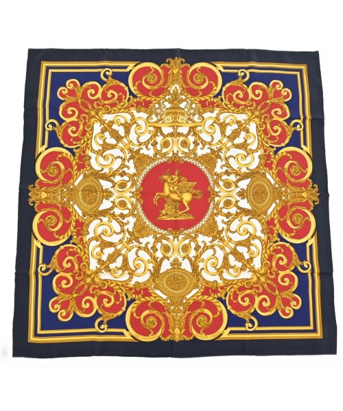 HERMES(エルメス)バンダナ・スカーフ 紺 サイズ:90/2200677499093