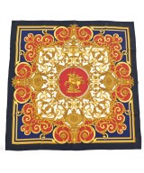 HERMES（エルメス）バンダナ・スカーフ 紺 サイズ:90 レディース/2200677499093