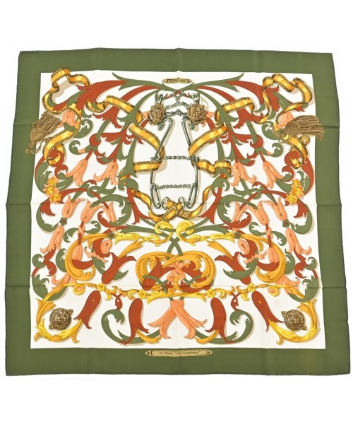 HERMES(エルメス)バンダナ・スカーフ カーキ サイズ:90/2200677499116