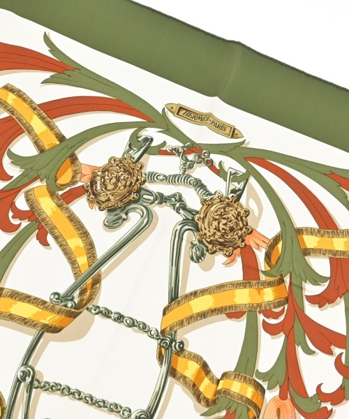 HERMES（エルメス）バンダナ・スカーフ カーキ サイズ:90 レディース/2200677499116