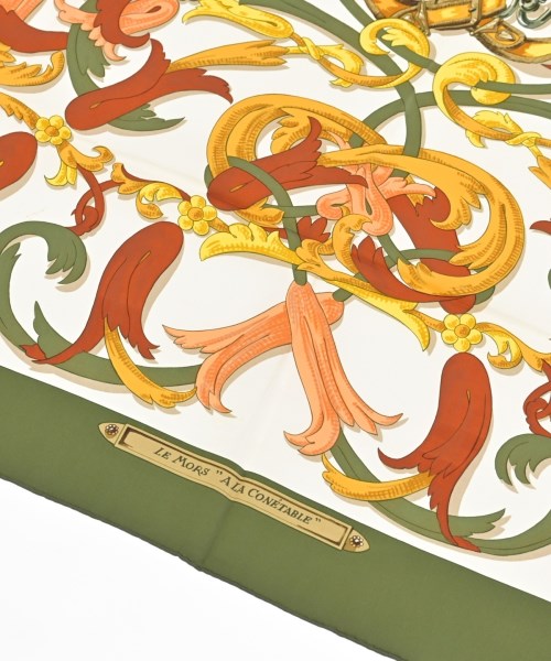 HERMES（エルメス）バンダナ・スカーフ カーキ サイズ:90 レディース/2200677499116