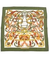 HERMES（エルメス）バンダナ・スカーフ カーキ サイズ:90 レディース/2200677499116
