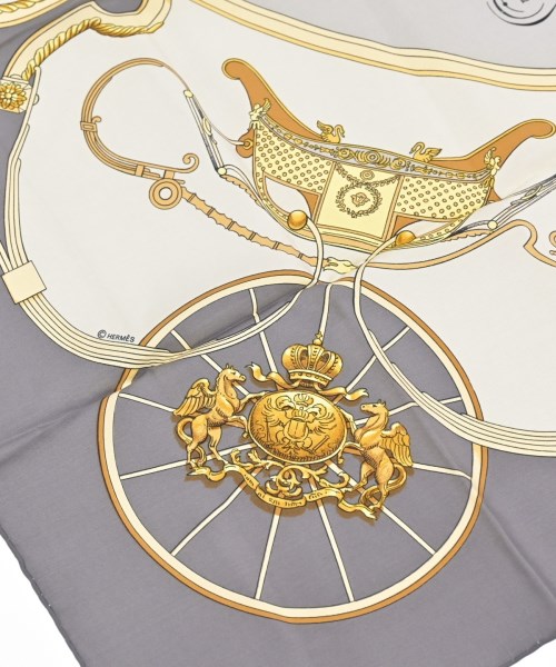 HERMES（エルメス）バンダナ・スカーフ グレー サイズ:90 レディース/2200677499130
