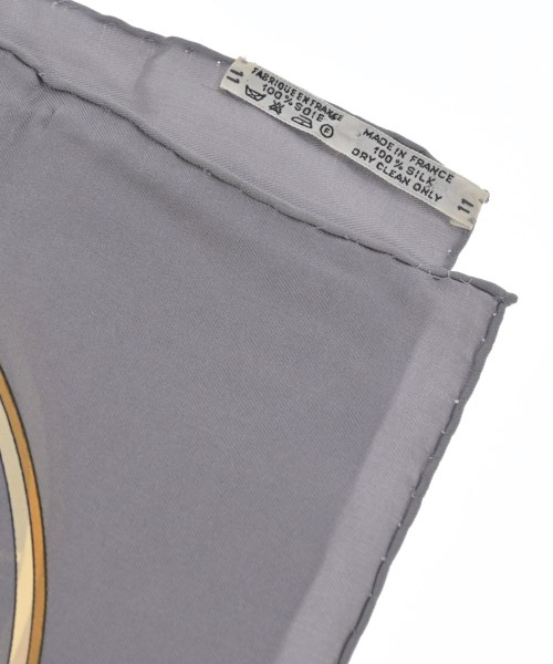 HERMES（エルメス）バンダナ・スカーフ グレー サイズ:90 レディース/2200677499130