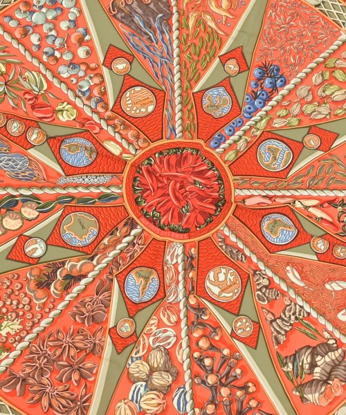 HERMES（エルメス）バンダナ・スカーフ 赤 サイズ:90 レディース/2200677499161