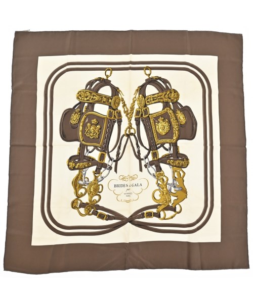 HERMES(エルメス)バンダナ・スカーフ 茶 サイズ:90/2200677499192