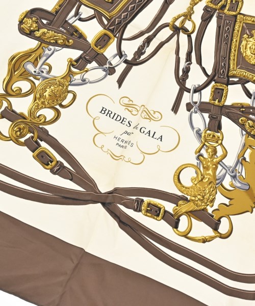 HERMES（エルメス）バンダナ・スカーフ 茶 サイズ:90 レディース/2200677499192