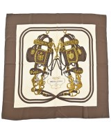 HERMES（エルメス）バンダナ・スカーフ 茶 サイズ:90 レディース/2200677499192