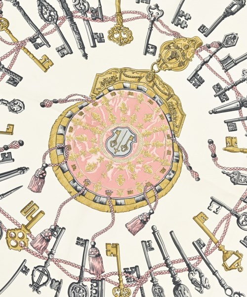 HERMES（エルメス）バンダナ・スカーフ ピンク サイズ:90 レディース/2200677499208