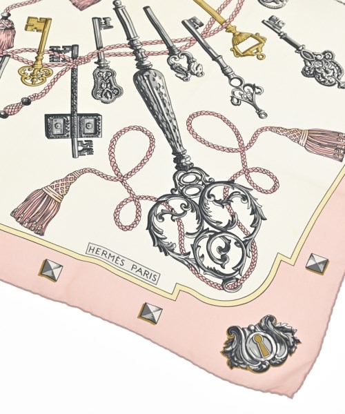 HERMES（エルメス）バンダナ・スカーフ ピンク サイズ:90 レディース/2200677499208