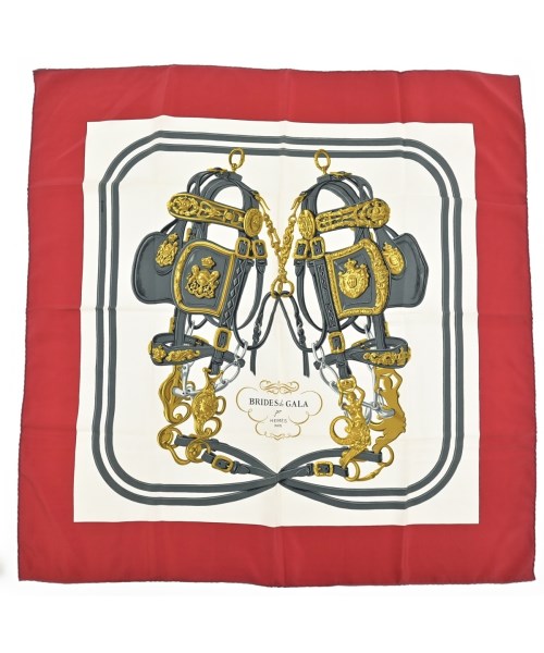 HERMES(エルメス)バンダナ・スカーフ 赤 サイズ:90/2200677499215