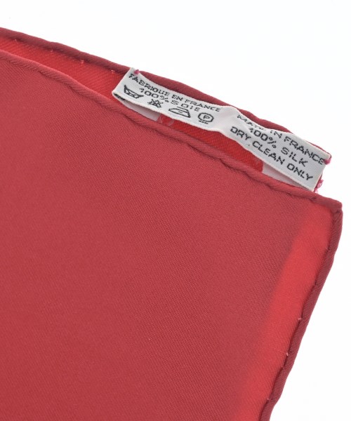 HERMES（エルメス）バンダナ・スカーフ 赤 サイズ:90 レディース/2200677499215