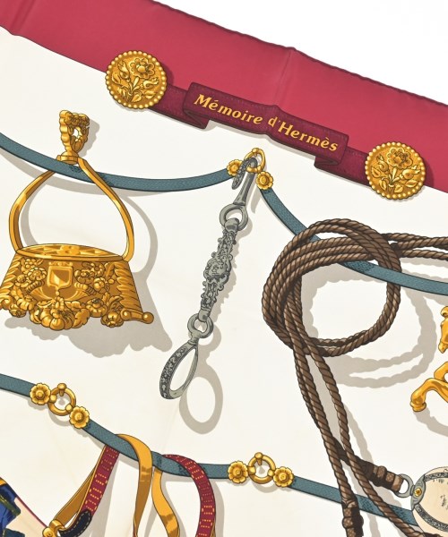 HERMES（エルメス）バンダナ・スカーフ 赤 サイズ:90 レディース/2200677499222