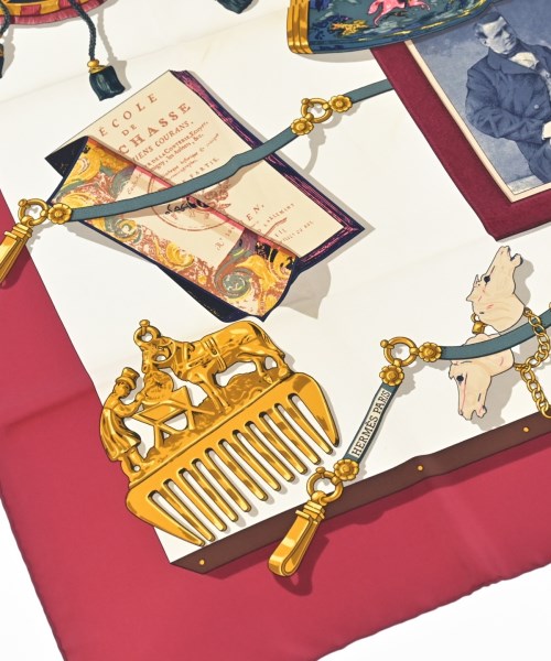 HERMES（エルメス）バンダナ・スカーフ 赤 サイズ:90 レディース/2200677499222