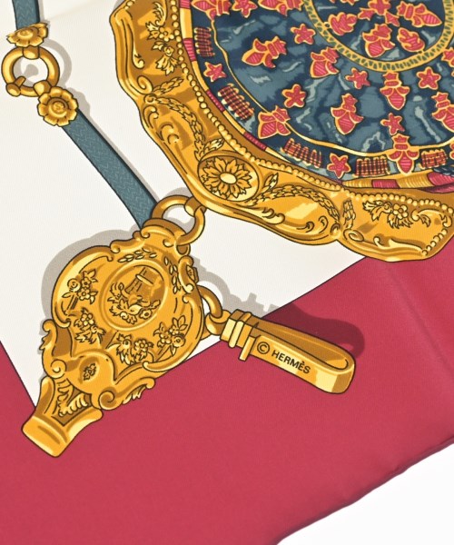 HERMES（エルメス）バンダナ・スカーフ 赤 サイズ:90 レディース/2200677499222