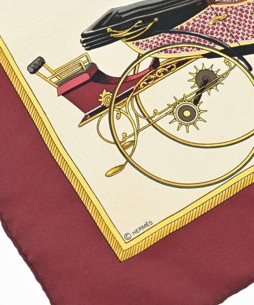 HERMES（エルメス）バンダナ・スカーフ 赤 サイズ:90 レディース/2200677499246