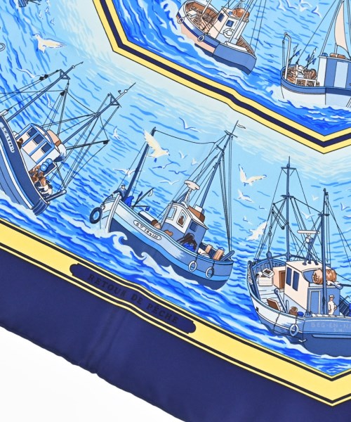 HERMES（エルメス）バンダナ・スカーフ 青 サイズ:90 レディース/2200677499253