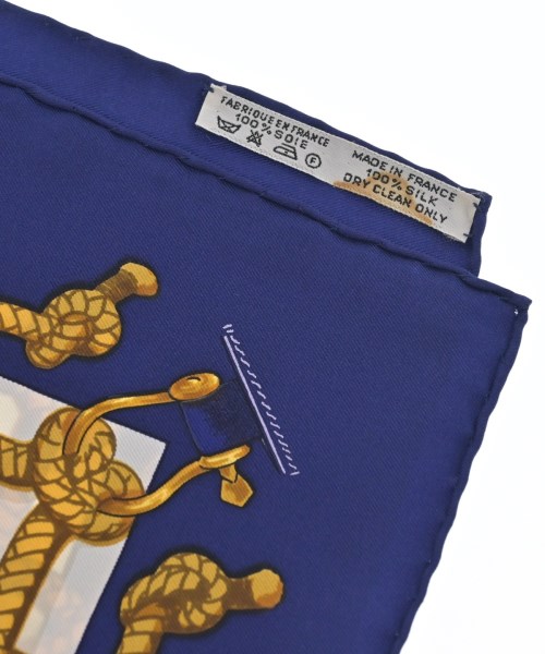 HERMES（エルメス）バンダナ・スカーフ 青 サイズ:90 レディース/2200677499253