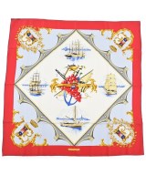 HERMES（エルメス）バンダナ・スカーフ 赤 サイズ:90 レディース/2200677499260