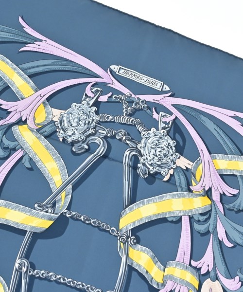 HERMES（エルメス）バンダナ・スカーフ 青 サイズ:90 レディース/2200677499291