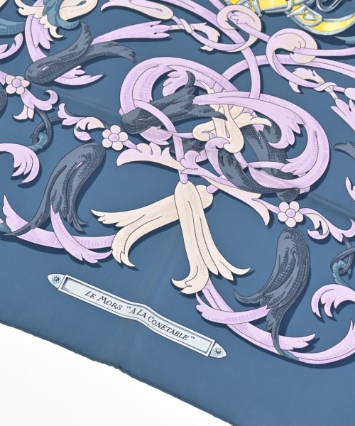 HERMES（エルメス）バンダナ・スカーフ 青 サイズ:90 レディース/2200677499291