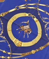 HERMES（エルメス）バンダナ・スカーフ 青 サイズ:90 レディース/2200677499307