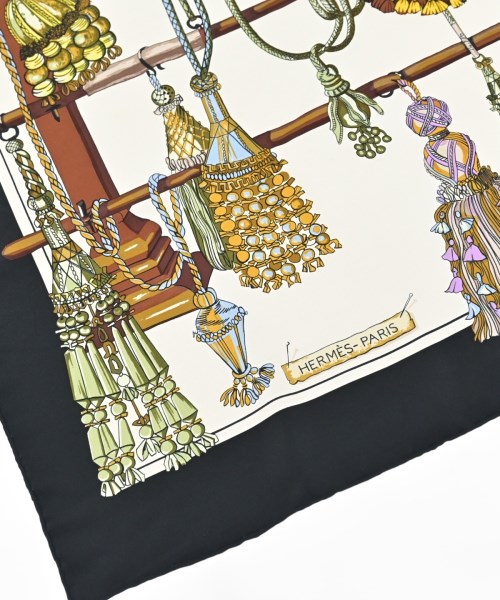 HERMES（エルメス）バンダナ・スカーフ 黒 サイズ:90 レディース/2200677499314