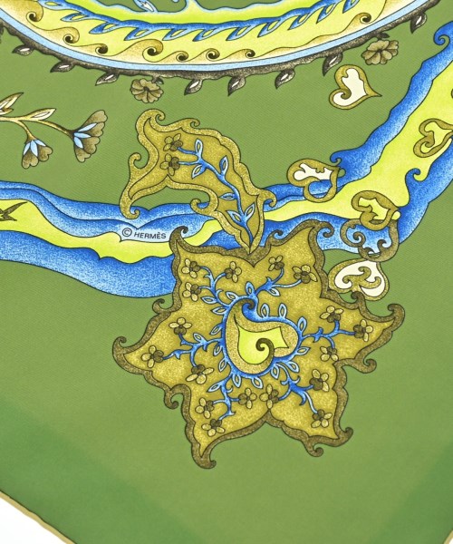 HERMES（エルメス）バンダナ・スカーフ 緑 サイズ:90 レディース/2200678115527