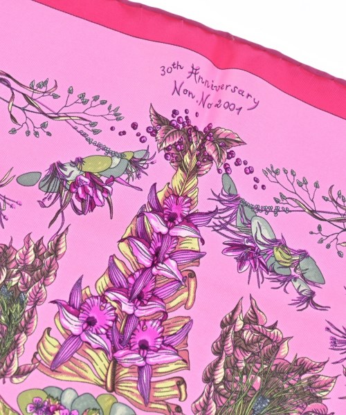 HERMES（エルメス）バンダナ・スカーフ ピンク サイズ:45 レディース/2200678115541